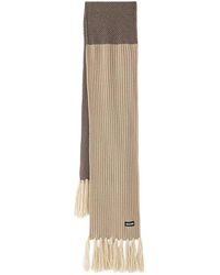 Moschino - Sciarpa A Coste Con Frange - Lyst