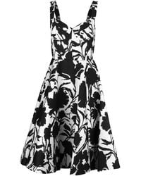 Michael Kors - Bustier Floral-Print Dress - Lyst