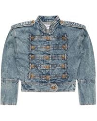 VAQUERA - Napoleon Cropped Denim Jacket - Lyst