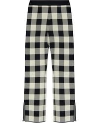Posse - Pantalones capri a cuadros gingham - Lyst