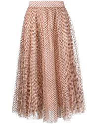 Philosophy Di Lorenzo Serafini - Polka-Dot Tulle Midi Skirt - Lyst