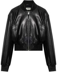 Arma - Hannan Ribbed-Trim Leather Bomber Jacket - Lyst