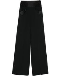 Ermanno Scervino - Lace-Insert Wide-Leg Trousers - Lyst