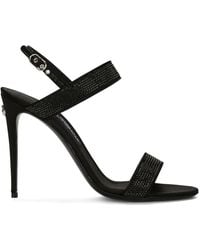 Dolce & Gabbana - Satin Heel Sandals - Lyst