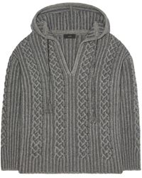 Alanui - Riding The Waves Cable-knit Hoodie - Lyst