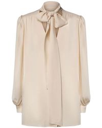 Valentino Garavani - Bow-Detail Silk Shirt - Lyst