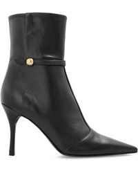 Furla - 100Mm Sfera Pointed-Toe Leather Ankle Boots - Lyst