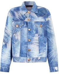 Roberto Cavalli - Patchwork-Effect Denim Jacket - Lyst