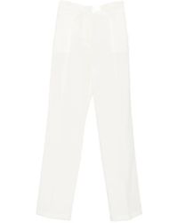 Elisabetta Franchi - Pressed-Crease Straight-Leg Trousers - Lyst