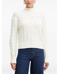 Guess - Cable knit sweater - Lyst