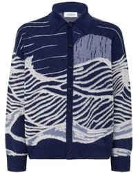 Laneus - Jacquard-Knit Boxy-Fit Cardigan - Lyst