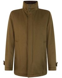 Herno - Buttoned High-Neck Coat - Lyst