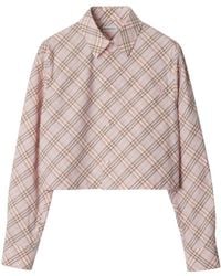 Burberry - Camisa corta con motivo Vintage Check - Lyst