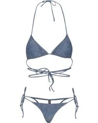 ROTATE BIRGER CHRISTENSEN - Bikini con estampado vaquero - Lyst