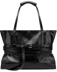 Moschino - Tie Me Leather Shoulder Bag - Lyst