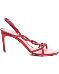 Rene Caovilla - Sandales Ornées De Cristaux À Bride Arrière 85 Mm - Lyst