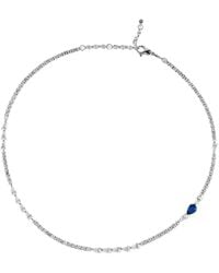 Jewels Aficionado - 18K Diamond And Sapphire Necklace - Lyst