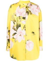 Valentino Garavani - Robe-chemise courte à fleurs - Lyst