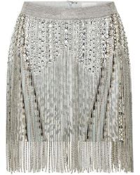 CAMILLA - Beaded Fringed Mini Skirt - Lyst