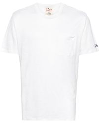 Mc2 Saint Barth - Gemêleerd Linnen T-shirt - Lyst
