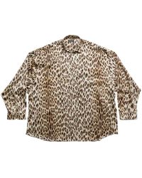 Balenciaga - Oversized Leopard-print Silk Shirt - Lyst