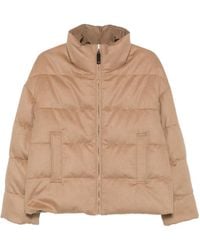 Max Mara - Mtcmora Camelwool Drap And Smooth Water-Repellent Taffeta Reversible Down Jacket - Lyst