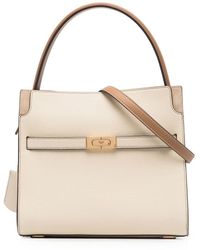Tory Burch - Lee Radziwill Pebbled Small Double Bag - Lyst