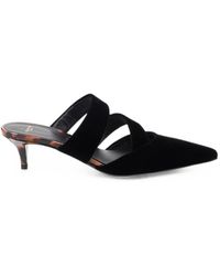 Balmain - Velvet And Printed Patent Leather Mules - Lyst