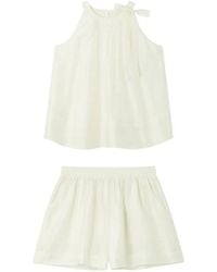 B+ AB - Bow-Detail Sleeveless Blouse And Shorts Set - Lyst