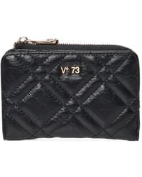 V73 - Portafoglio Diaspro Trapuntato Con Placca Logo - Lyst