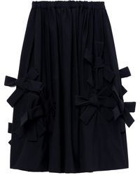 Comme des Garçons - Bow-detail Midi Wool Skirt - Lyst