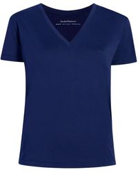 Another Tomorrow - T-Shirt À Col V - Lyst