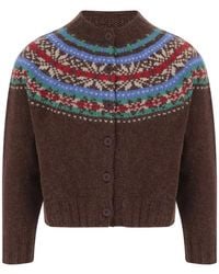 Howlin' - Fair Isle Virgin Wool Cardigan - Lyst