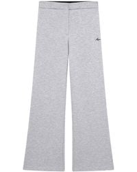 MSGM - Logo-Embroidered Wide-Leg Track Pants - Lyst