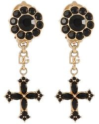 Dolce & Gabbana - Rhinestone Drop Earrings - Lyst