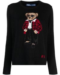 Polo Ralph Lauren - Polo Bear Graphic-intarsia Cotton-knit Jumper - Lyst