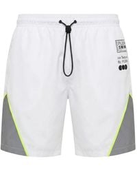 Philipp Plein - Logo-Print Panelled Swim Shorts - Lyst