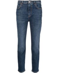 Pinko - Slim-cut Washed Jeans - Lyst