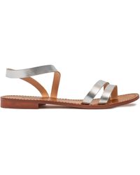 SOMMET - Flache Metallic-Sandalen - Lyst