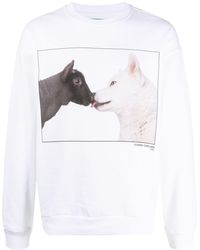 Benetton Wolf & Lamb Print Sweatshirt - White