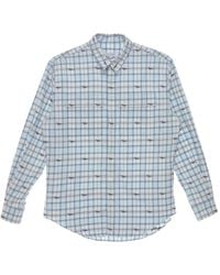 Maison Kitsuné - Check-Print Long-Sleeve Shirt - Lyst