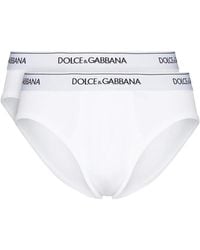 Dolce & Gabbana - Set Aus Zwei Slips Mit Logo-Bund - Lyst