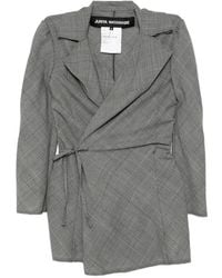 Junya Watanabe - Plaid-Check Tie-Fastening Jacket - Lyst