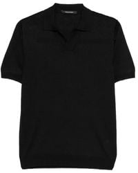 Tagliatore - V-Neck Short-Sleeve Polo Shirt - Lyst