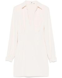 Elisabetta Franchi - Embroidered-Logo Mini Dress - Lyst