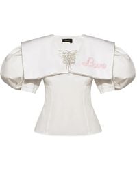 ANOUKI - Blouse En Coton À Broderies - Lyst