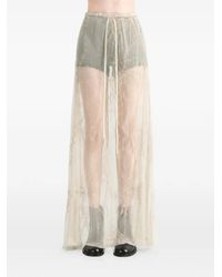 Ann Demeulemeester - Jupe Portefeuille Longue Brodée - Lyst