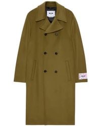 MSGM - Manteau À Boutonnière Croisée - Lyst