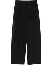 Peserico - Elasticated-Waistband Turned-Up-Cuff Trousers - Lyst