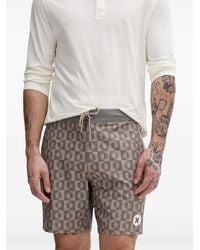 Hurley - Geruite Zwembroek Met Zonprint - Lyst